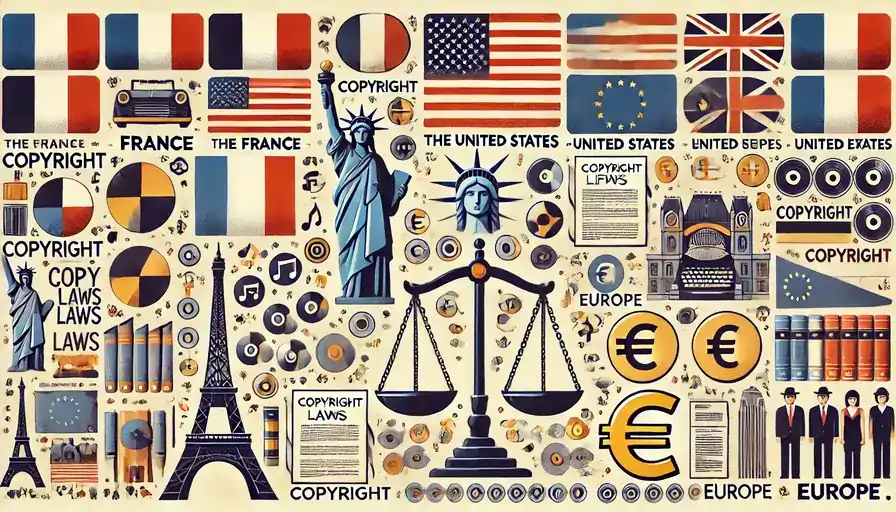 Les principales différences entre le droit d'auteur (ou copyright) en France, aux États-Unis et en Europe